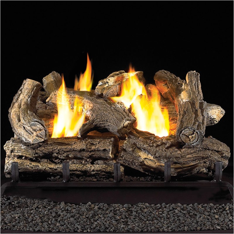 Ventless Gas Fireplace Logs Reviews 18 Quot Ventless Natural Gas Log Set 32 000 Btu Procom Heating