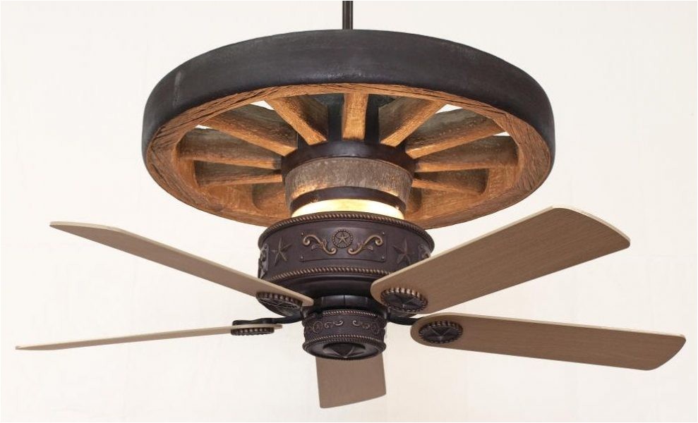 Wagon Wheel Ceiling Fans with Lights Copper Canyon Western Star Wagon Wheel Ceiling Fan