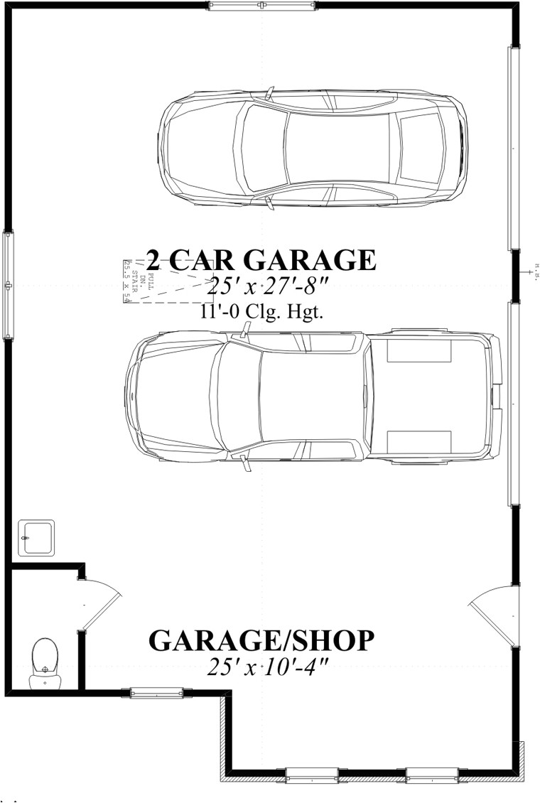 two car garage size