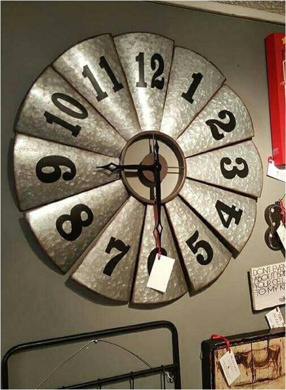 Windmill Clock Hobby Lobby Galvanized Metal Windmill Clock Country Kitchen Industrial