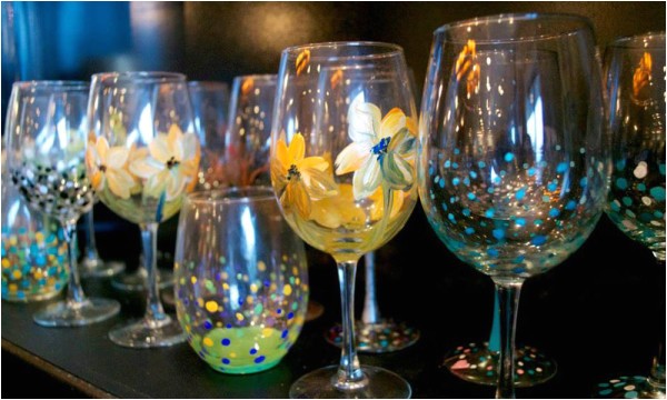 Wine and Paint Columbus Glassware Painting Studio 614