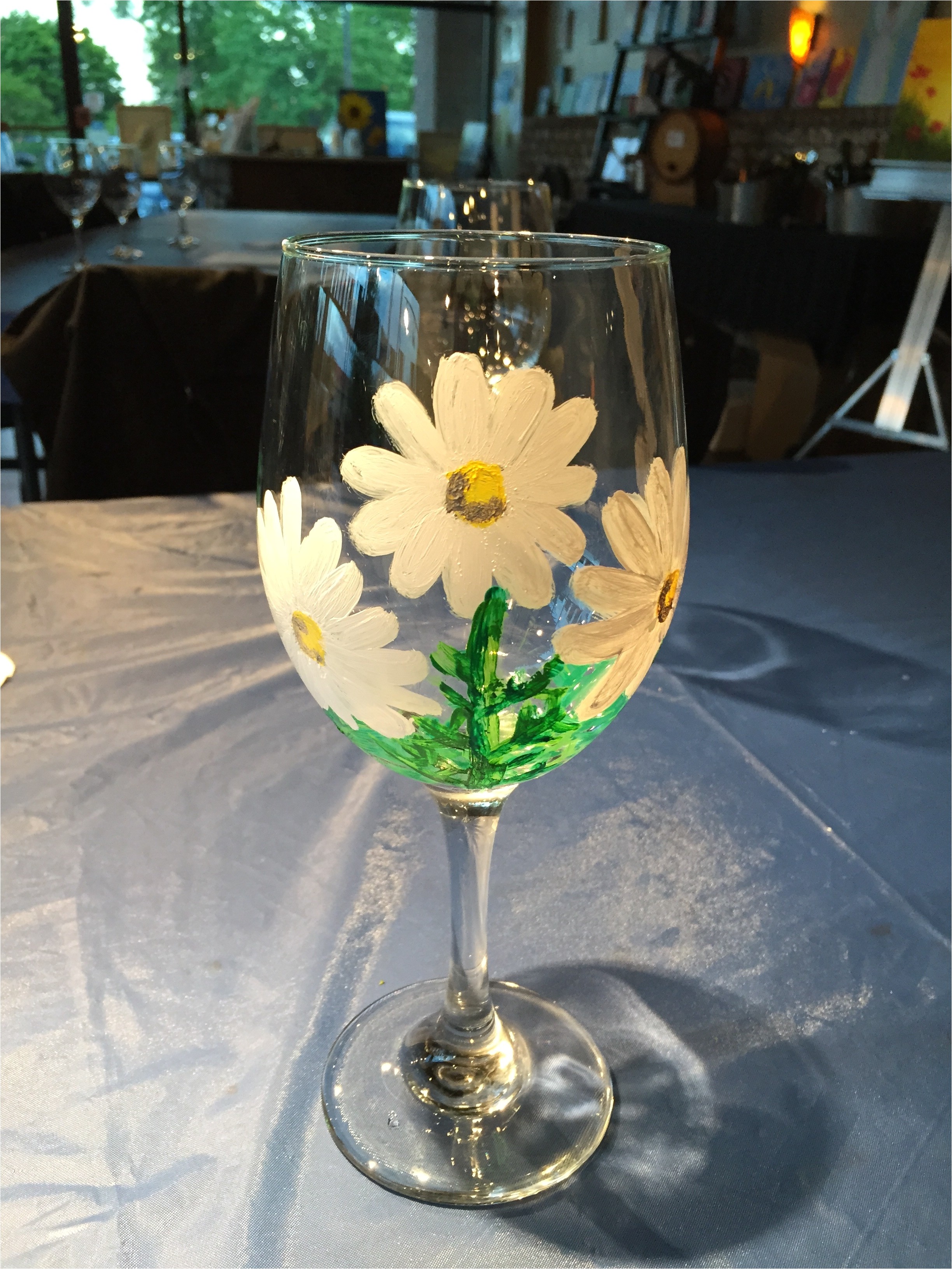 wine glass painting paint 2 glasses
