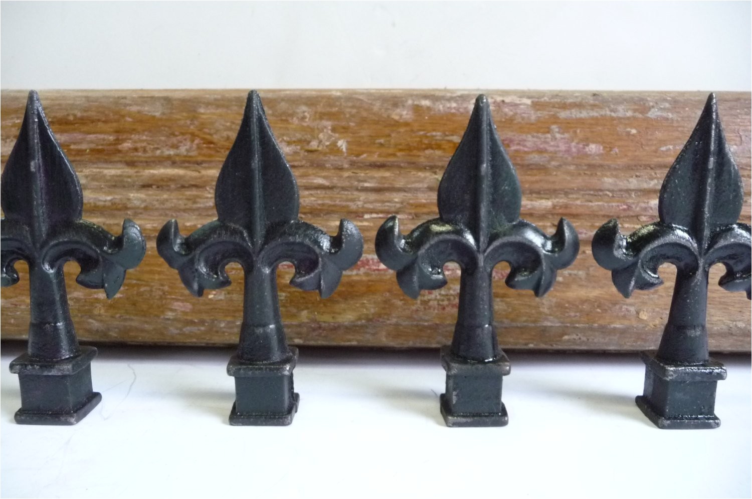 4 cast iron finials caps wrought iron