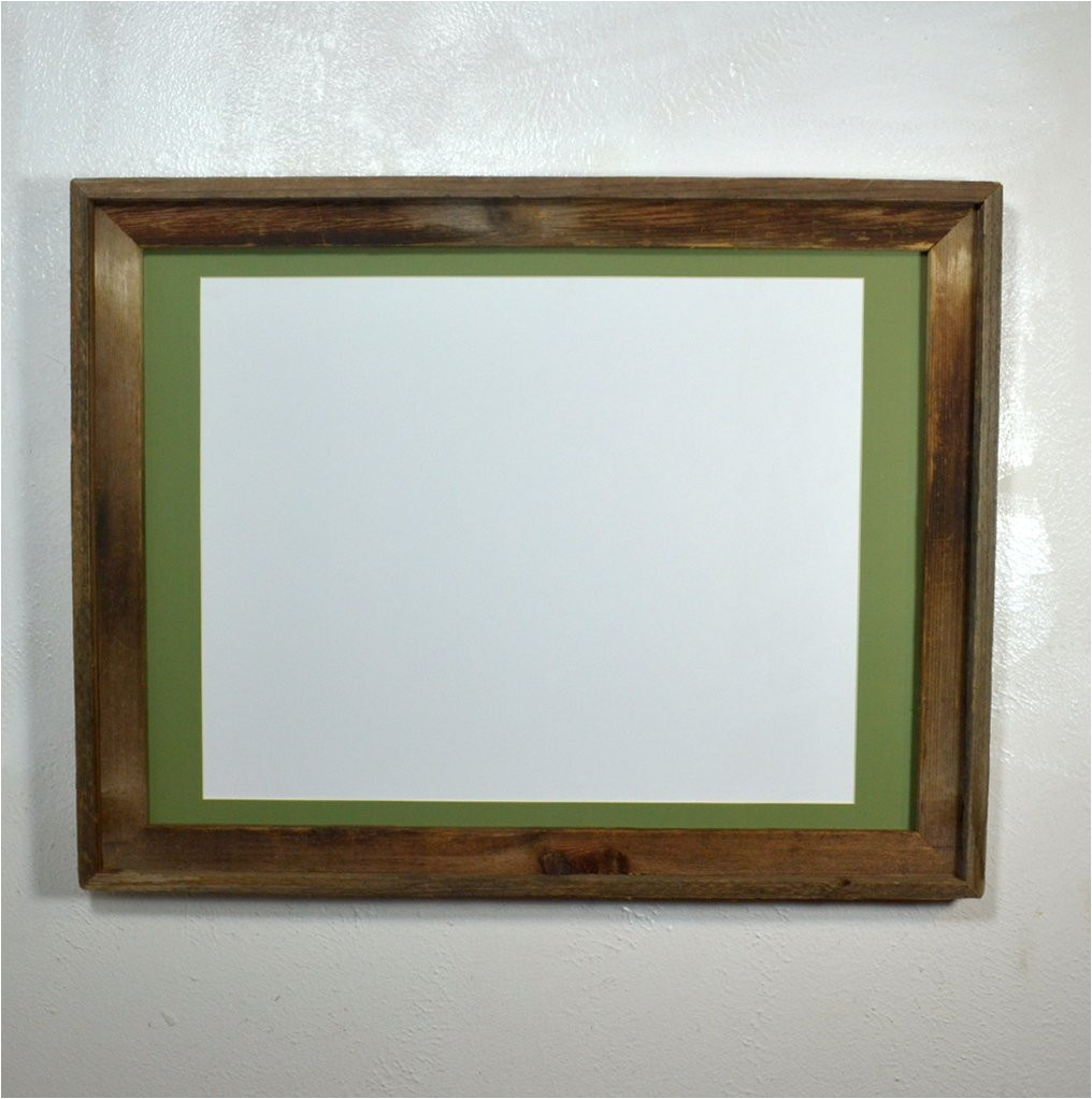 18×24 Mat with 16×20 Opening 18×24 Eco Friendly Reclaimed Wood Frame with 13×19 Sage Green Etsy