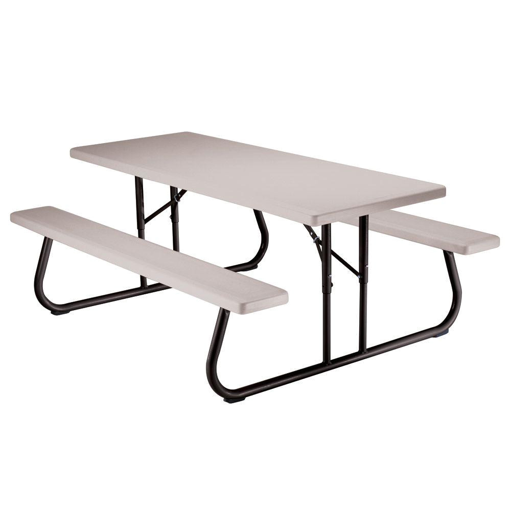 folding picnic table with benches