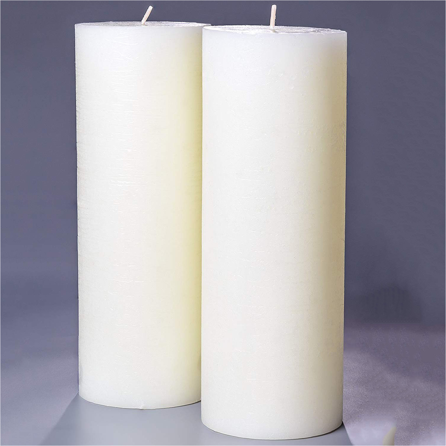 set of 2 ivory pillar candles 3 x 8 melt candle pany