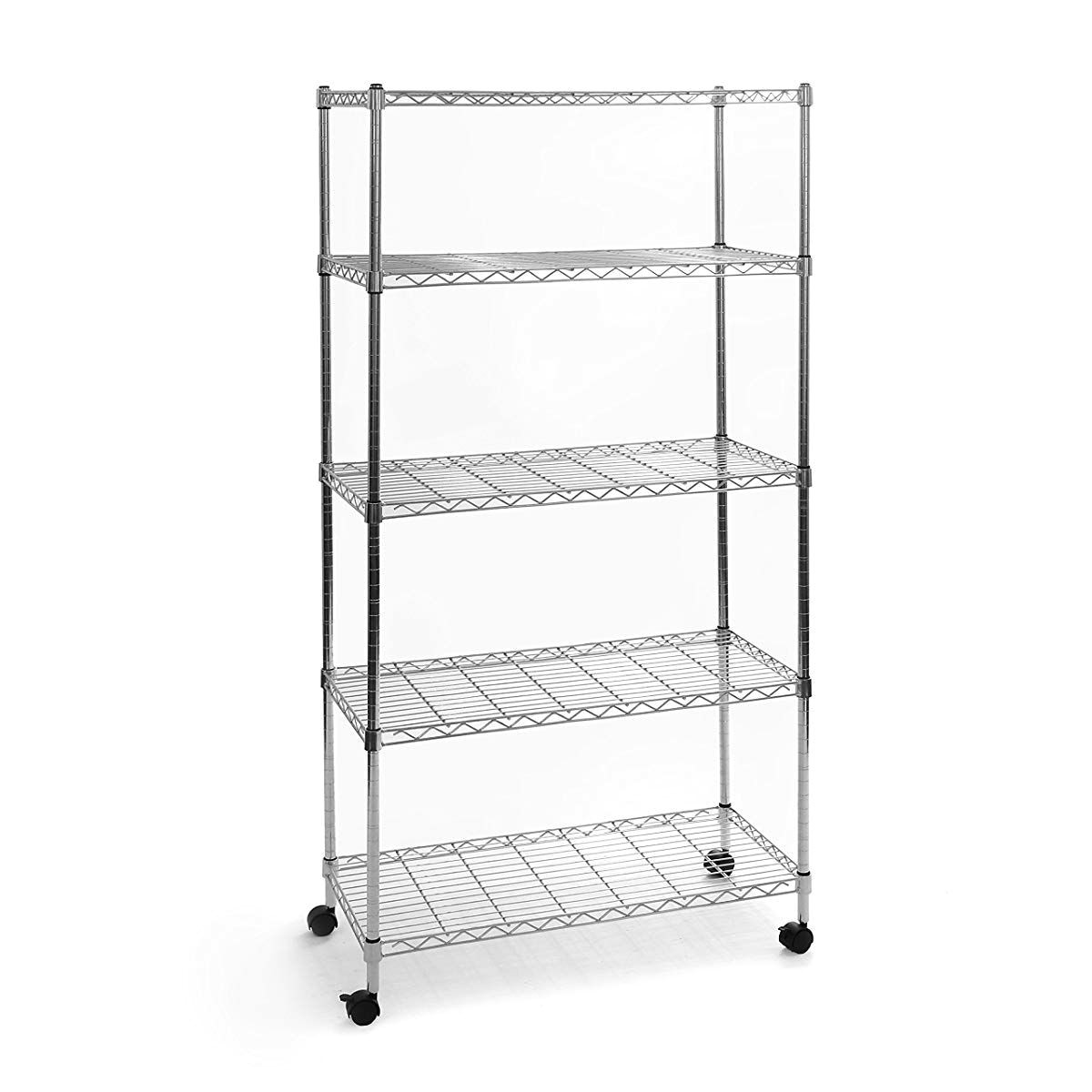 5 tier ultrazinc steel wire shelving w wheels