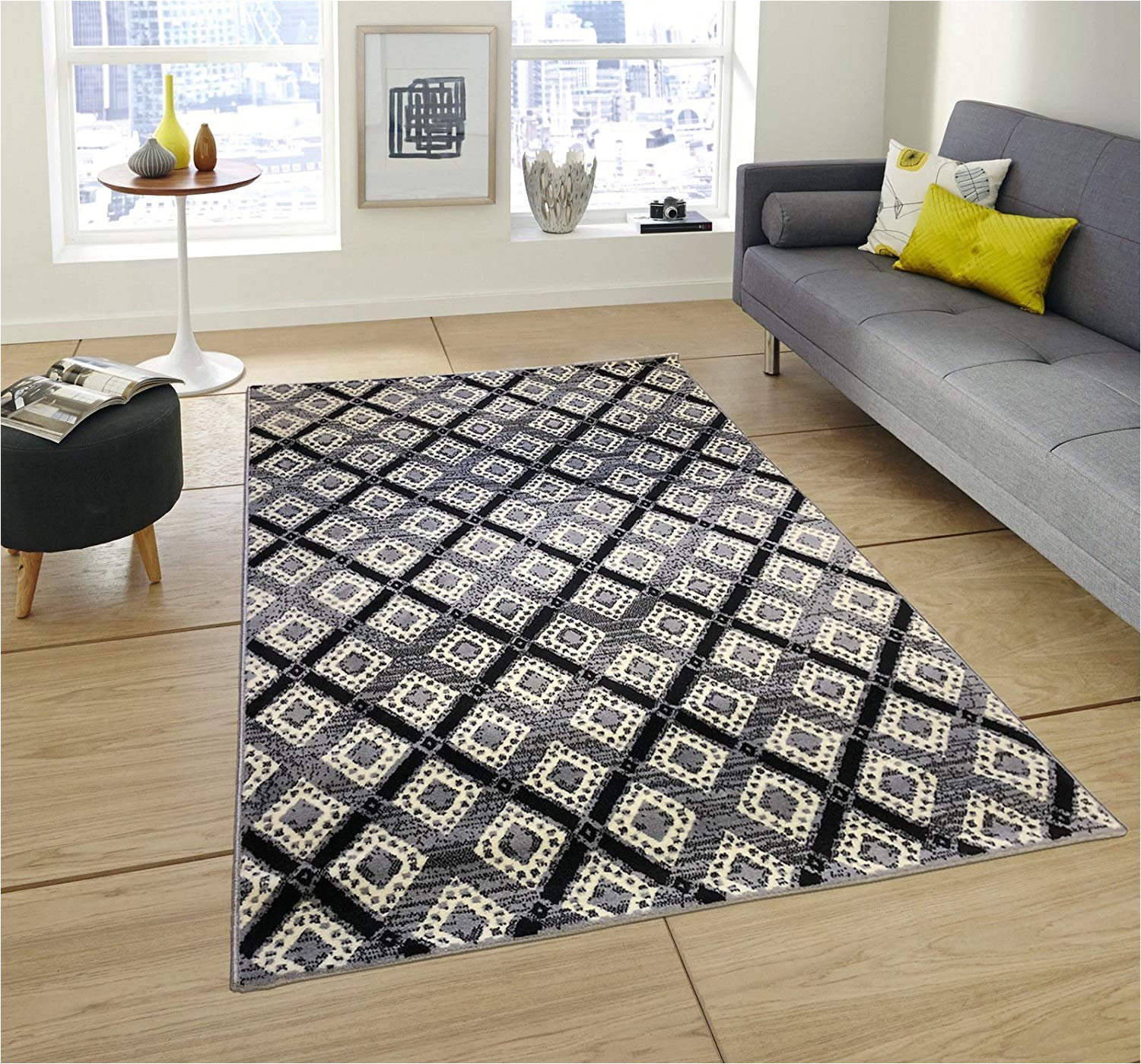 amazon com pyramid decor area rugs area rug gray area rug area rugs rugs for livingroom living room rug 2x5 area rugs diagonal tile design area rug