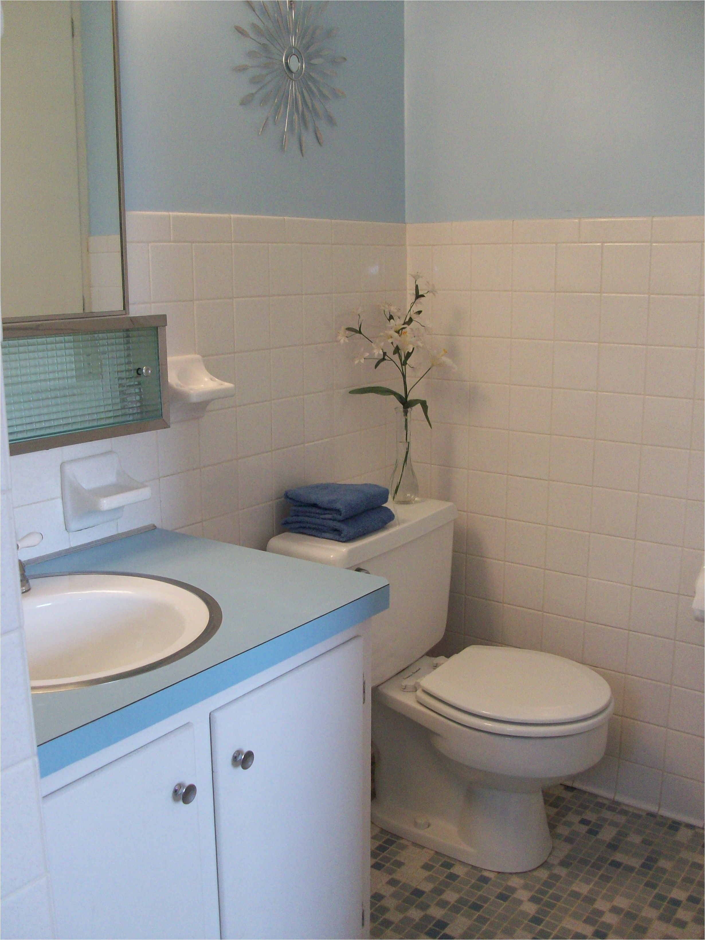 5×7 Bathroom Remodel Pictures Blue and White Retro Bathroom Vintage Bathroom In 2018