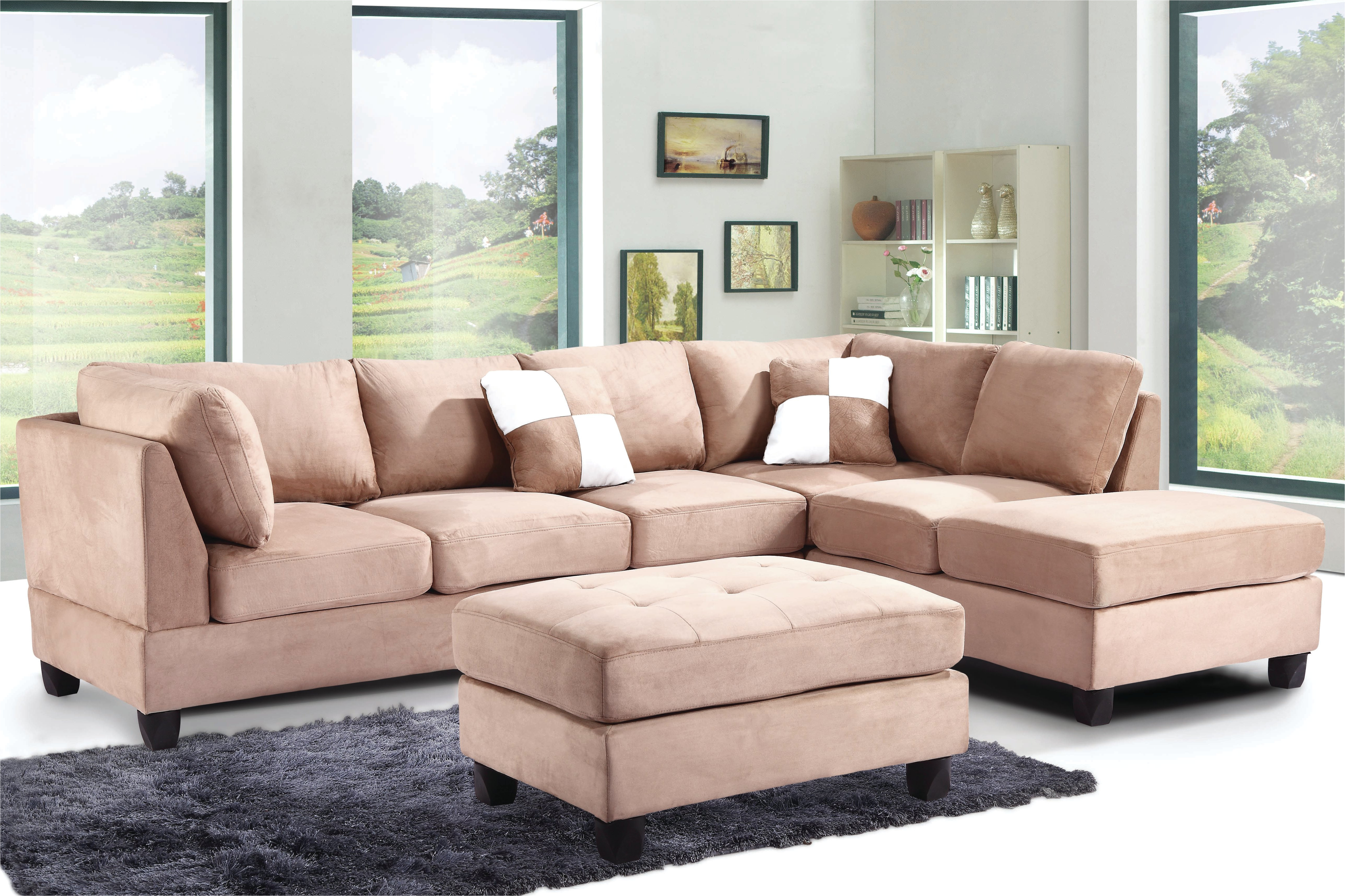 90 Inch Sectional sofa with Chaise Microfiber Sectionals You Ll Love Wayfair