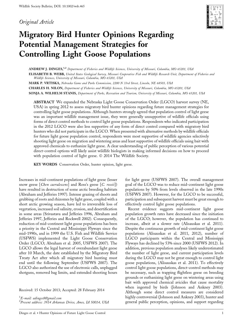 pdf exploring beliefs behind support for and opposition to wildlife management methods a qualitative study