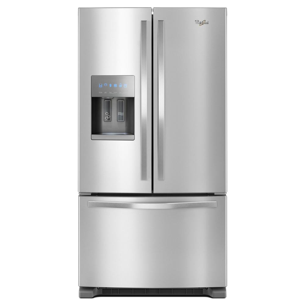 french door refrigerator in fingerprint resistant stainless steel