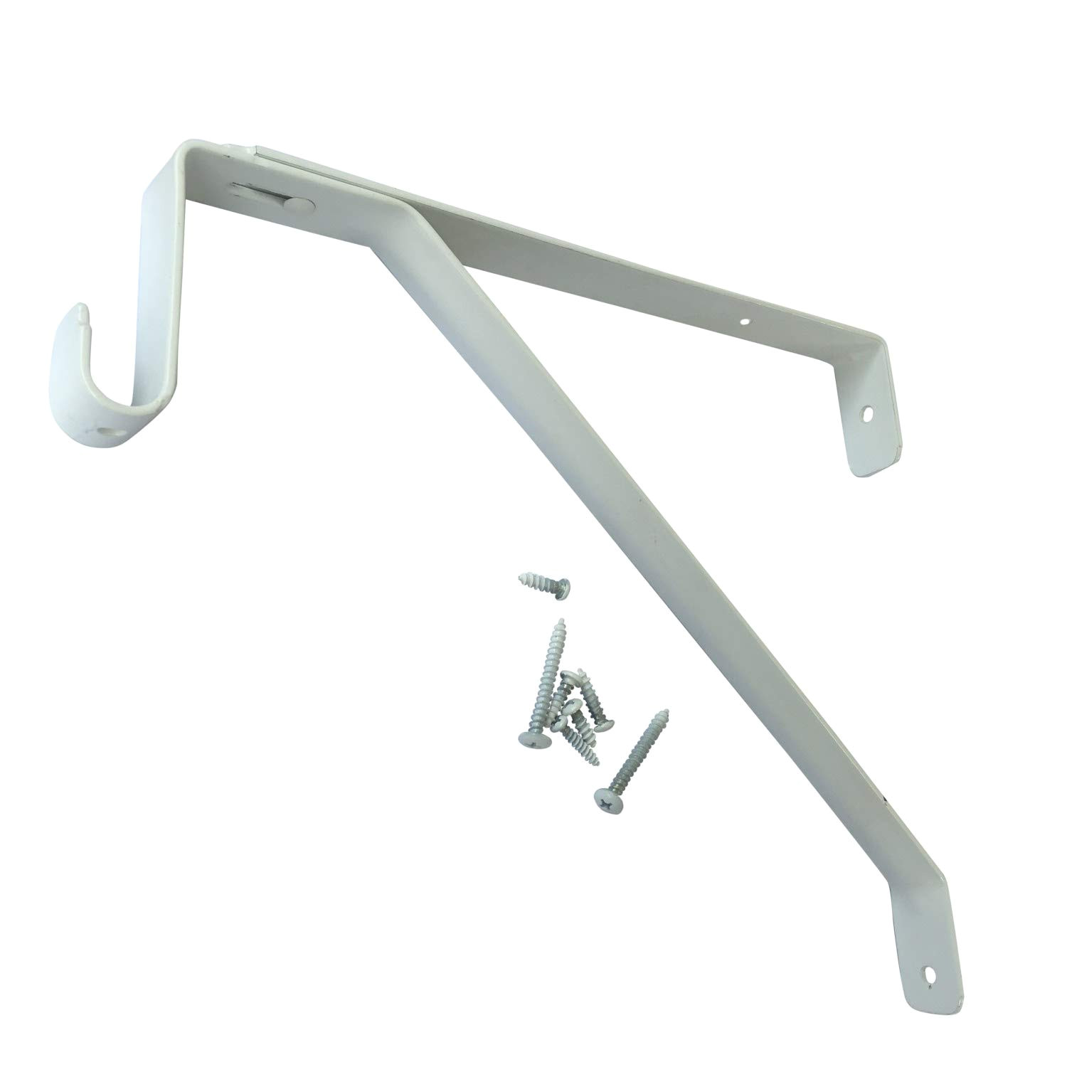 desunia oval closet rod shelf bracket adjustable for rear cleat strip white 1