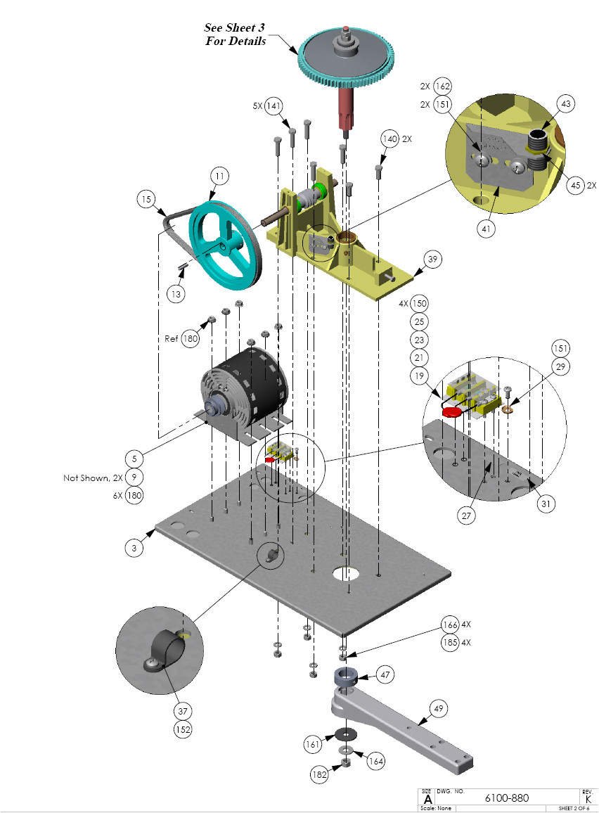 doorking swing gate opener parts 6100 view 2