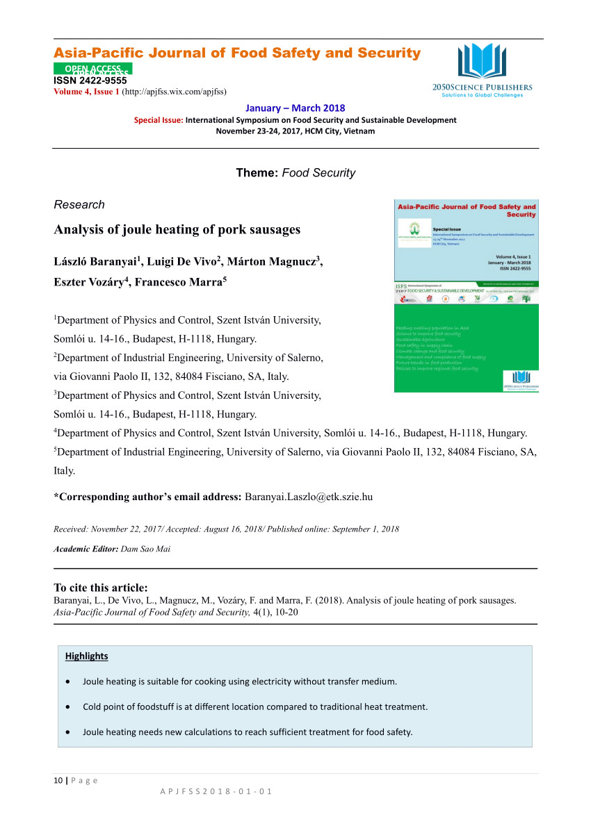 opinion on the use of ohmic heating for the treatment of foods request pdf