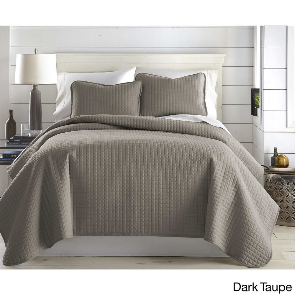 2 piece dark taupe oversize twin twinxl quilt set square pattern rounded corners southshore
