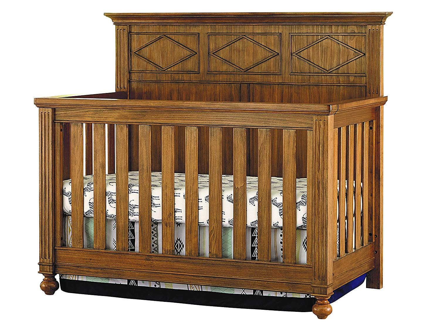 amazon com bassett baby kids 4 in 1 convertible crib rustic brownstone baby