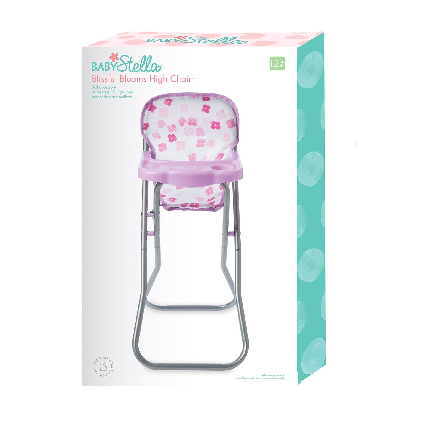 Baby Doll High Chair Walmart Ba Stella Blissful Blooms High Chair for Nurturing Ba Dolls Playset