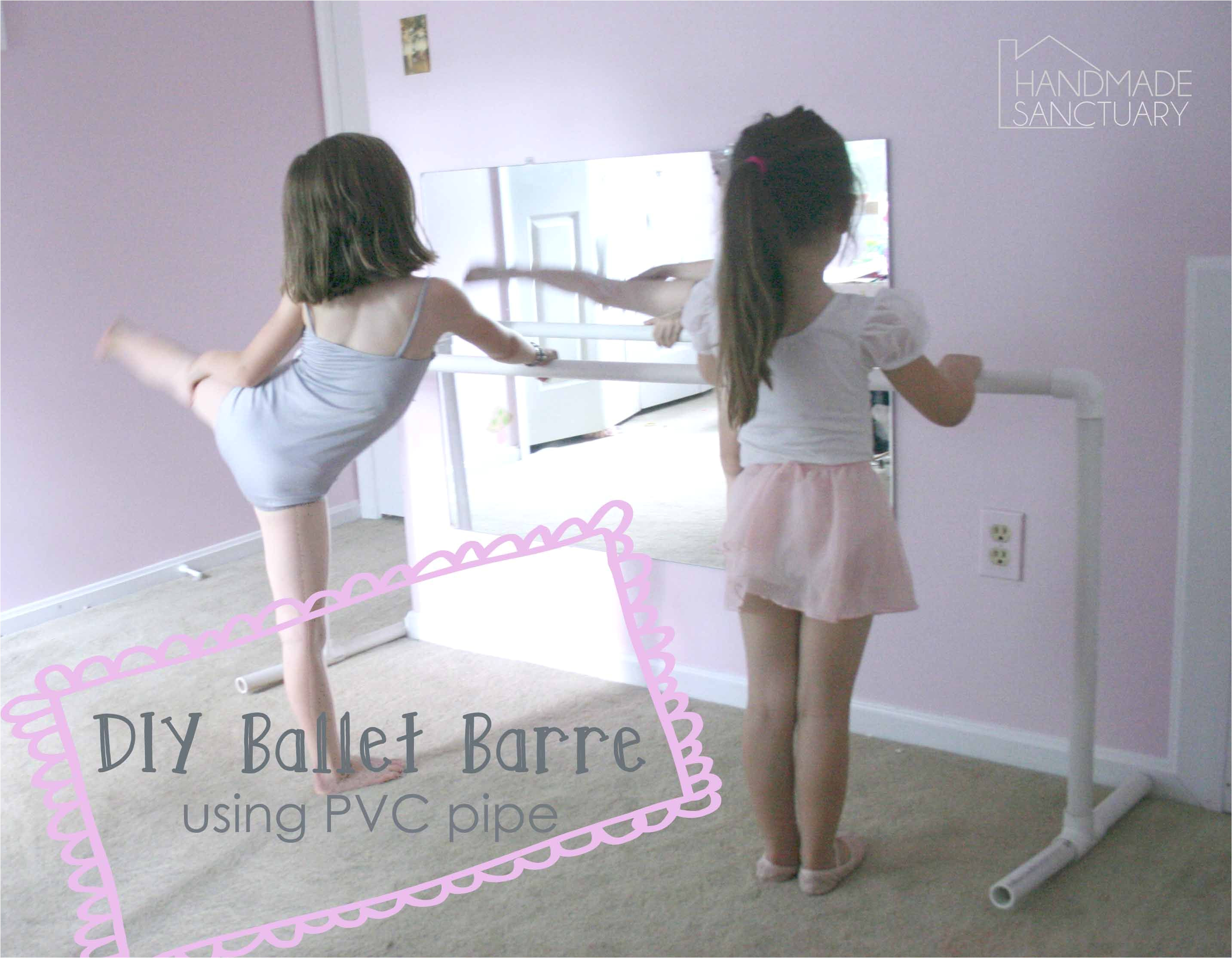 diy ballet barre using pvc pipe for around 10