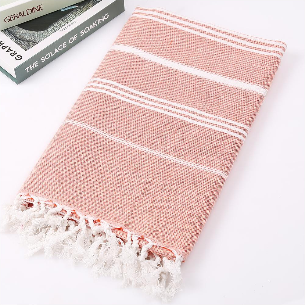 turkish beach towels 100 cotton stripes thin bath towel travel camping shawl sunscreen tassel tapestry 100 180 cm online with 26 15 piece on