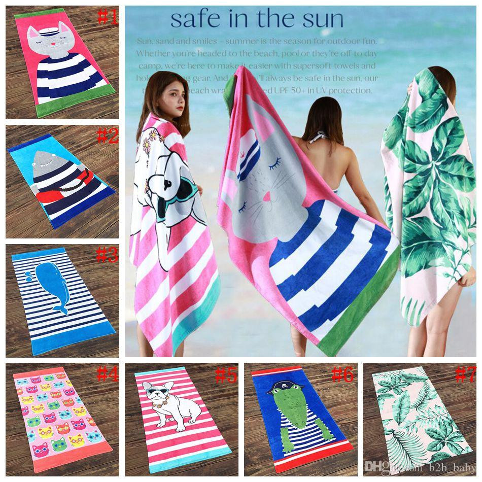 Bath Sheet Vs Beach towel 2019 Cute Cartoon Beach towel 160 80cm Animal Printed Adults