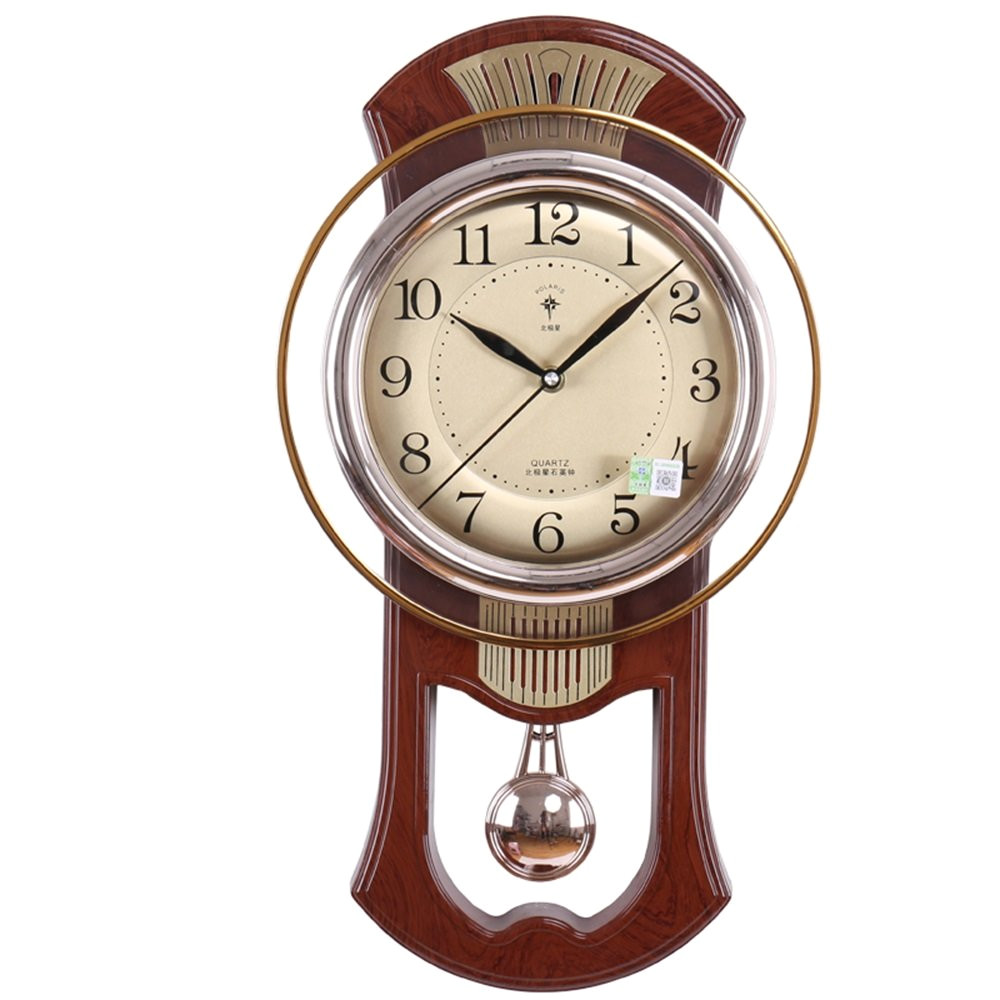 amazon com modern wall clock living room mute pendulum clock retro 20 inch color d home kitchen