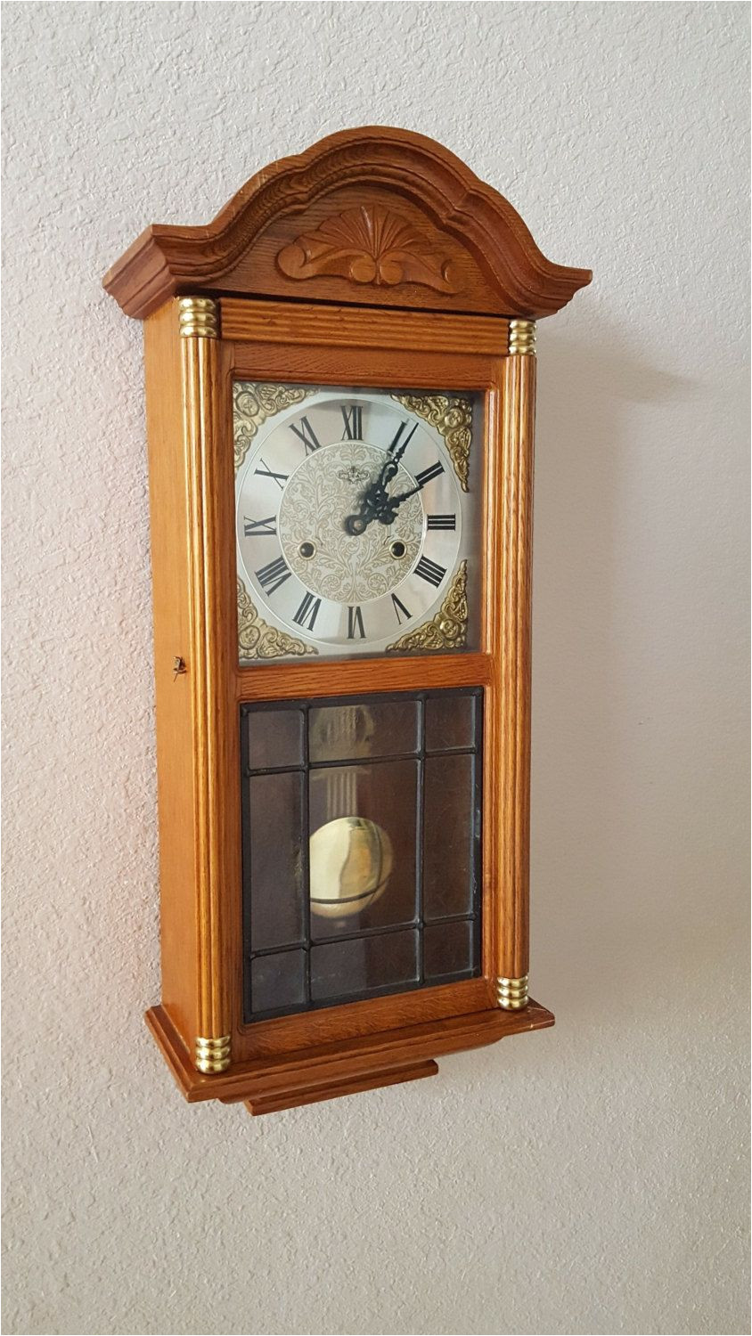 Battery Operated Clock Works with A Pendulum Restored Vintage Antique D A Brand 31 Day Key Wind Chiming