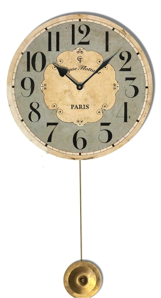 what a charming pendulum clock made with a glass lens it work as a great accent piece in a kids room kitchen or bath love it