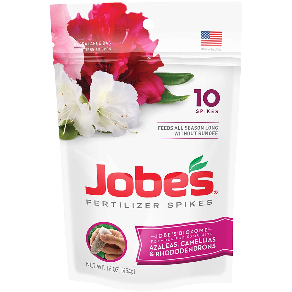 amazon com jobe s fertilizer spikes for azalea camellia and rhododendron 9 8 7 time release fertilizer for acid loving plants 10 spikes per package