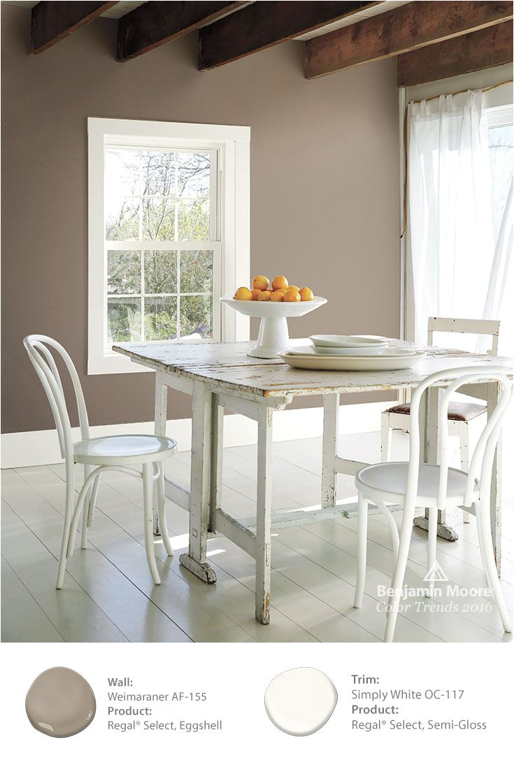 by painting the walls in benjamin moore weimaraner af 155 a level of elegance and sophistication is added to this shabby chic table