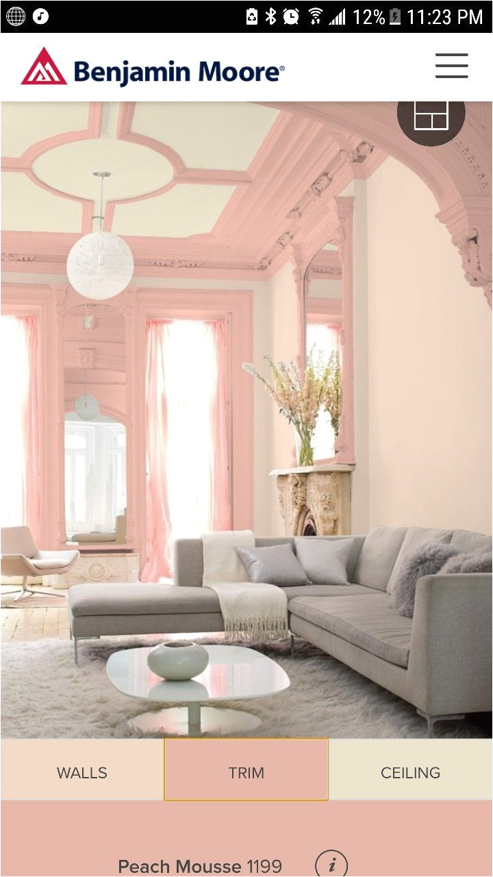 benjamin moore queen anne pink with peach mousse