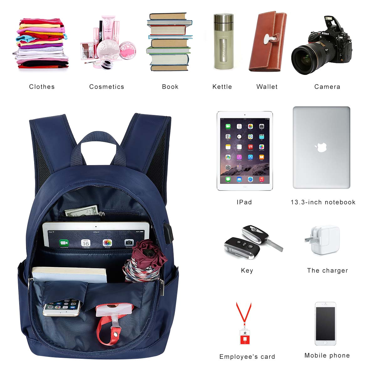 2019 christmas gift cool travel waterproof laptop backpack bookbags for teen girls boys women 797