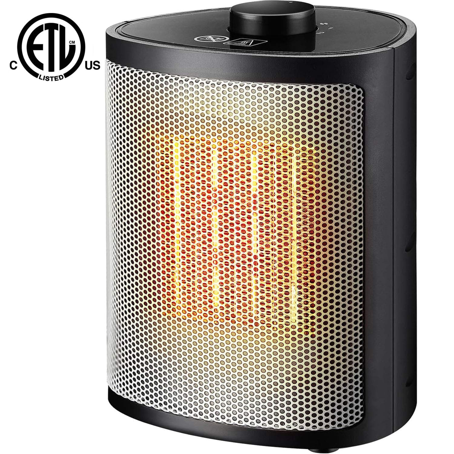 orony ceramic portable space heater with adjustable thermostat perfect for the home and office