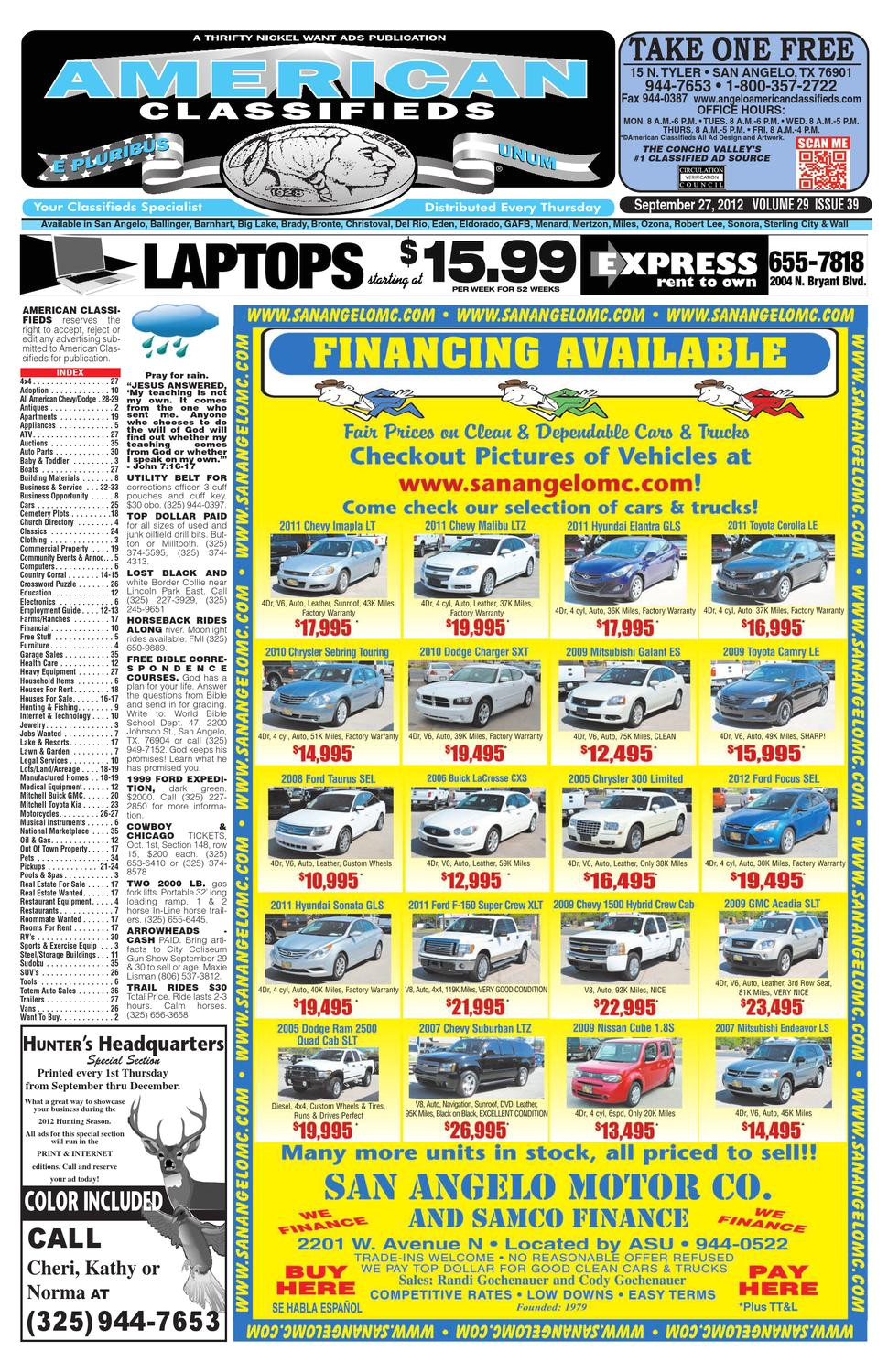 san angelo american classifieds by san angelo american classifieds issuu