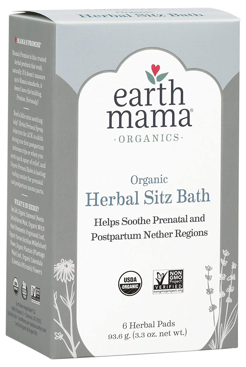 amazon com earth mama organic herbal sitz bath for pregnancy and postpartum 6 count beauty