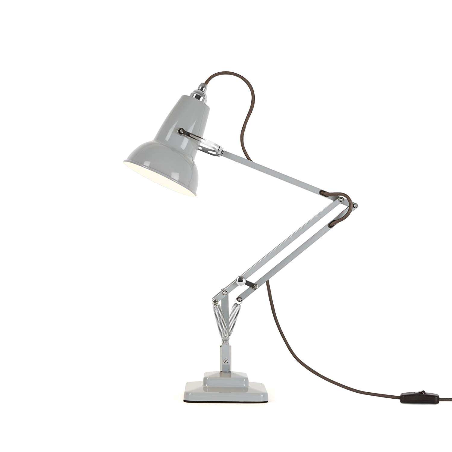 anglepoise original 1227 mini desk lamp dove grey with grey cable amazon co uk lighting