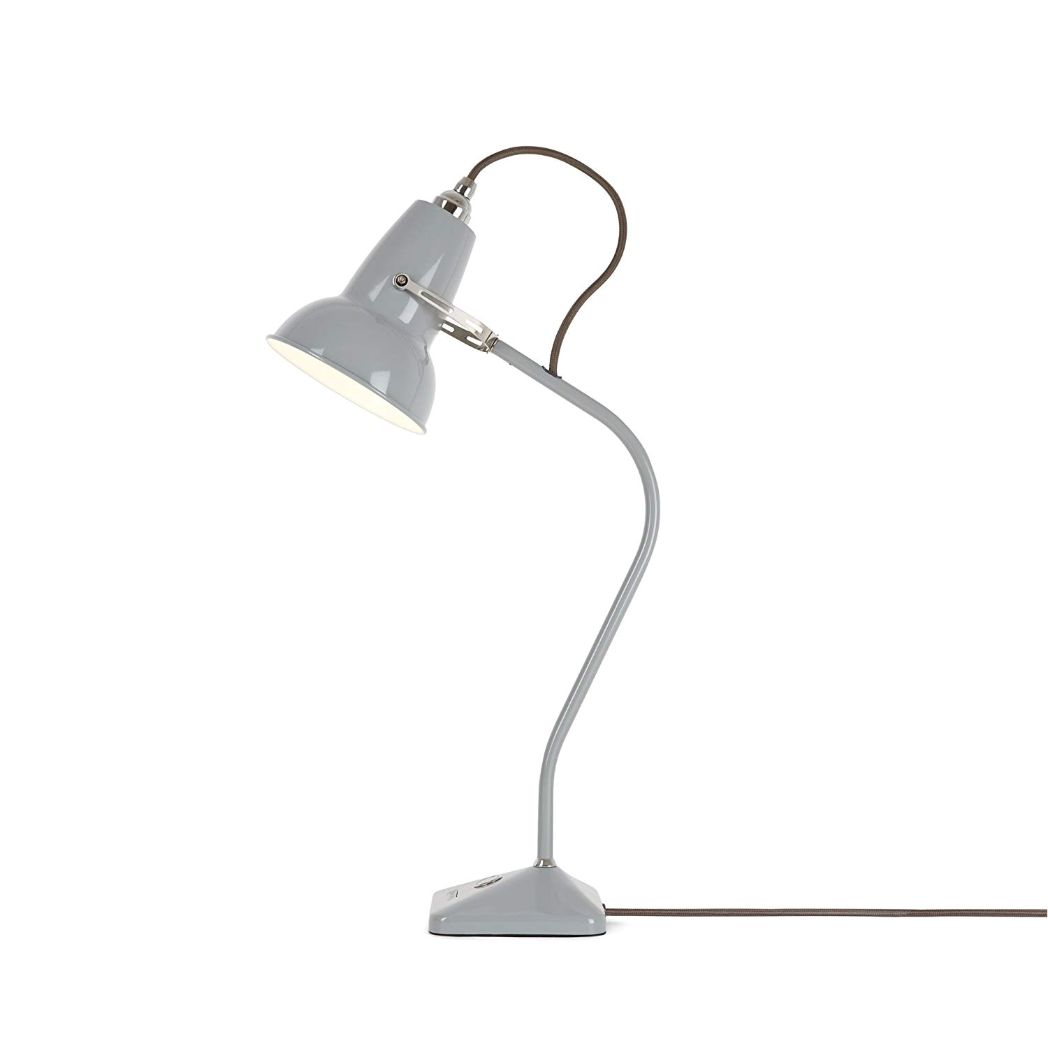 anglepoise original 1227 mini table lamp dove grey with grey cable amazon co uk lighting