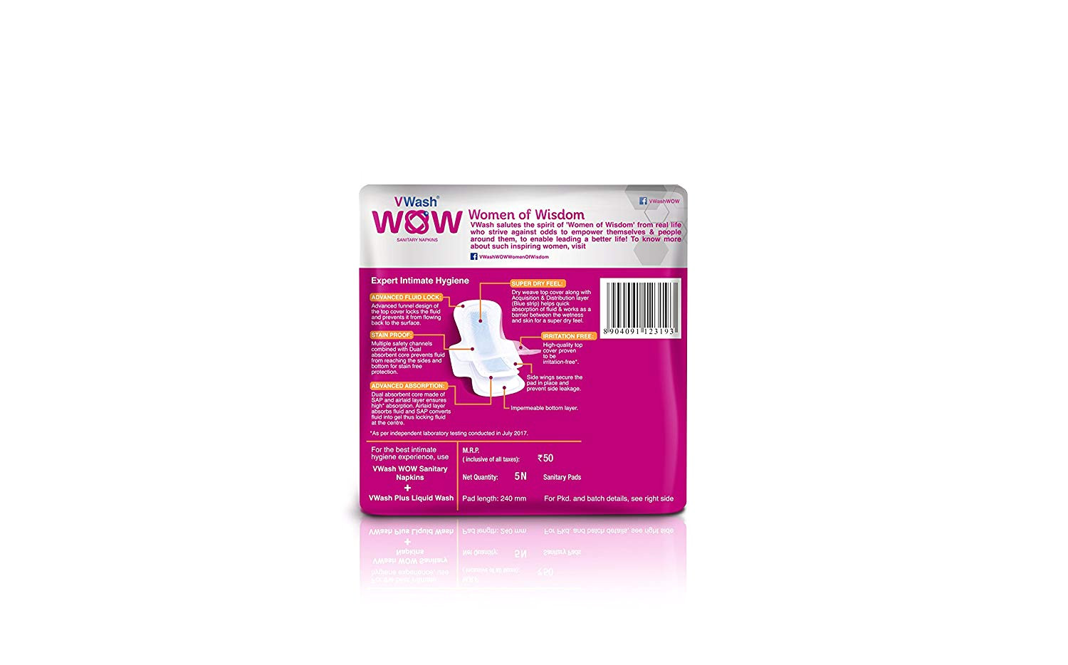 buy vwash wow sanitary napkin ultra thin 5 count regular online at low prices in india amazon in