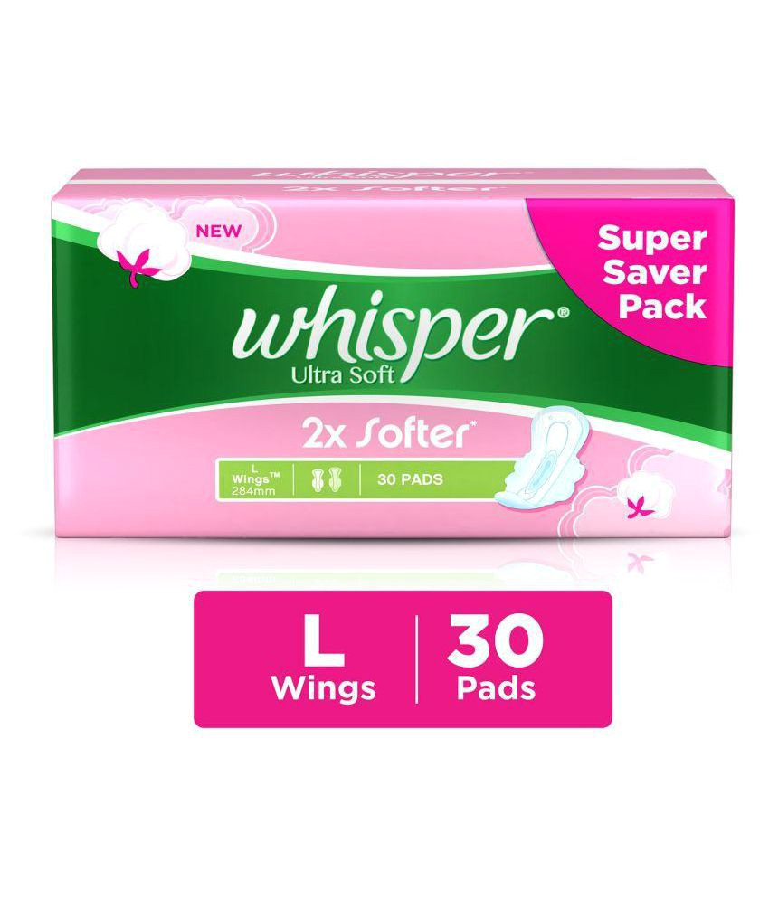 whisper ultra soft large sanitary pads 284mm