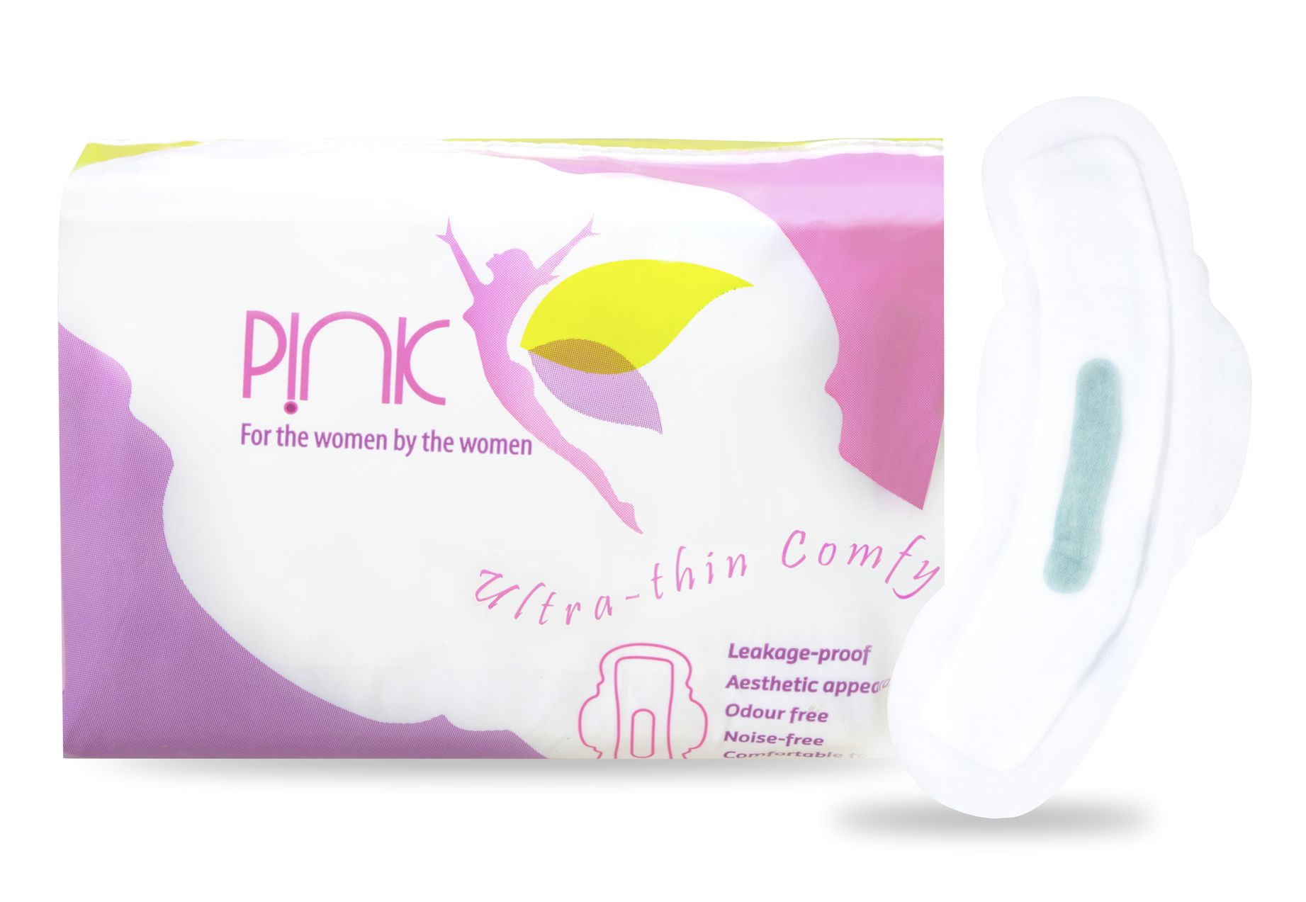 pink biodegradable comfy dry all day night protection large 21 sanitary pads pack of 3