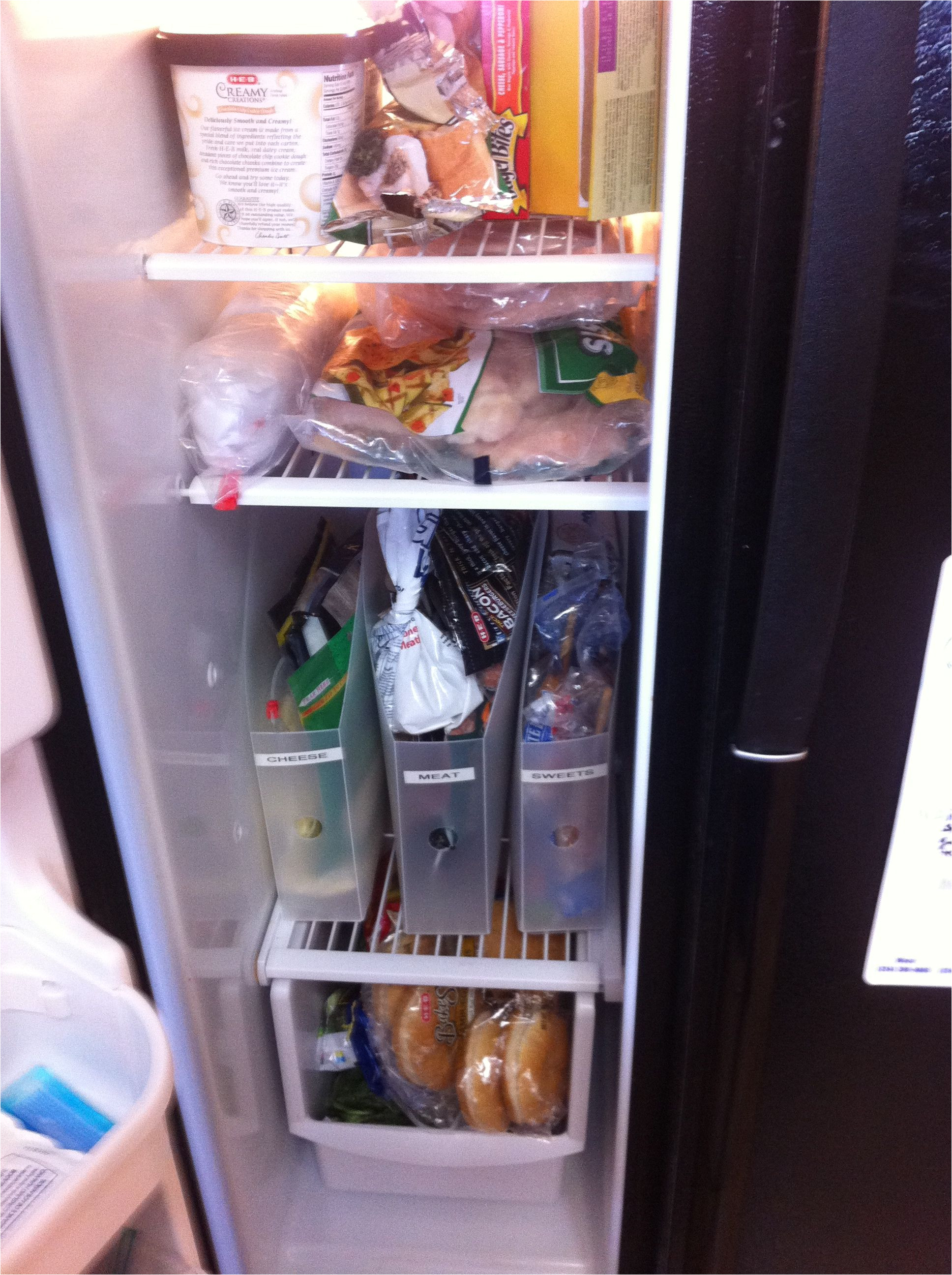 freezer organization using magazine holders deep freezer organization freezer storage refrigerator organization storage