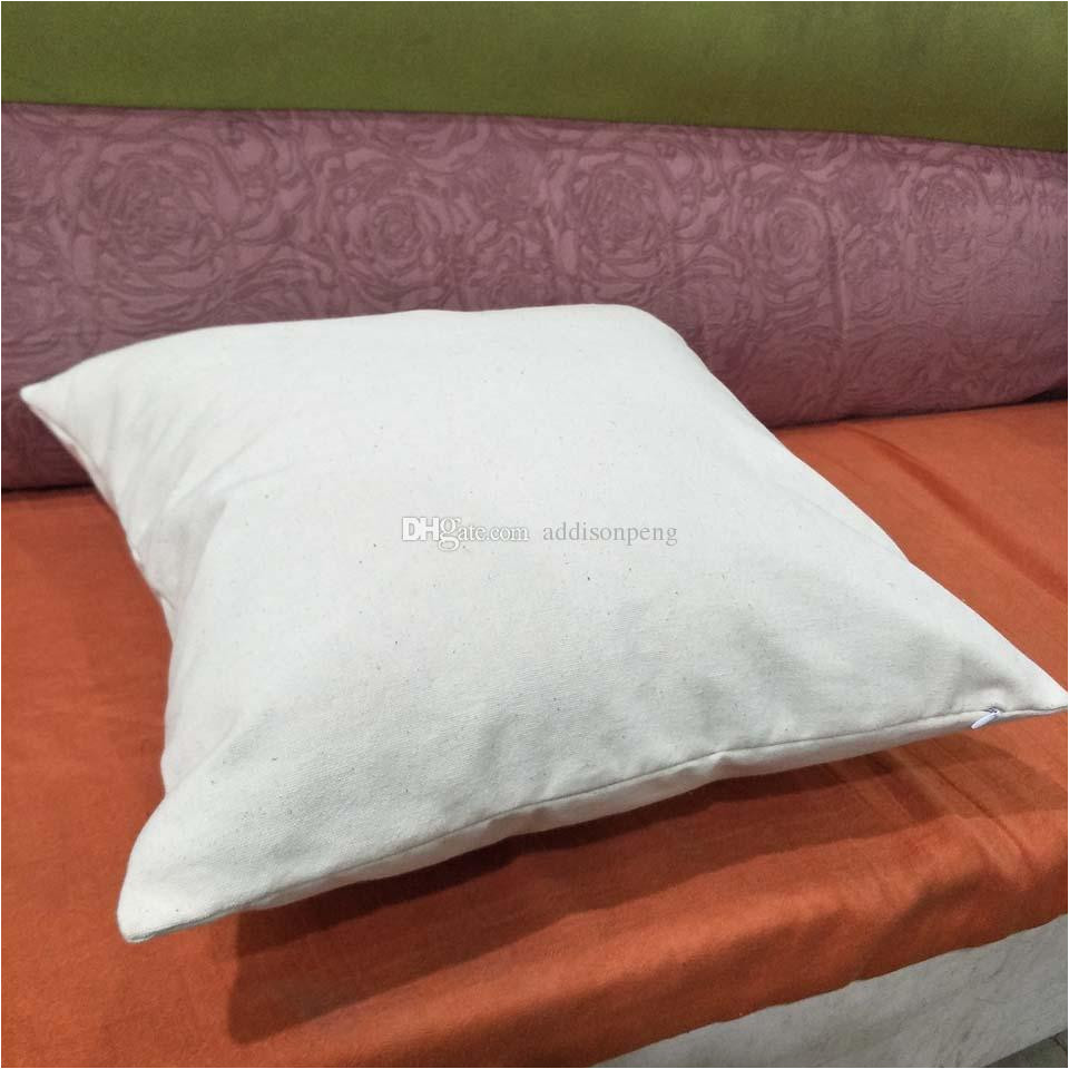 blank 12oz natural cotton canvas pillow case 18 18in raw cotton canvas diy blank pillow