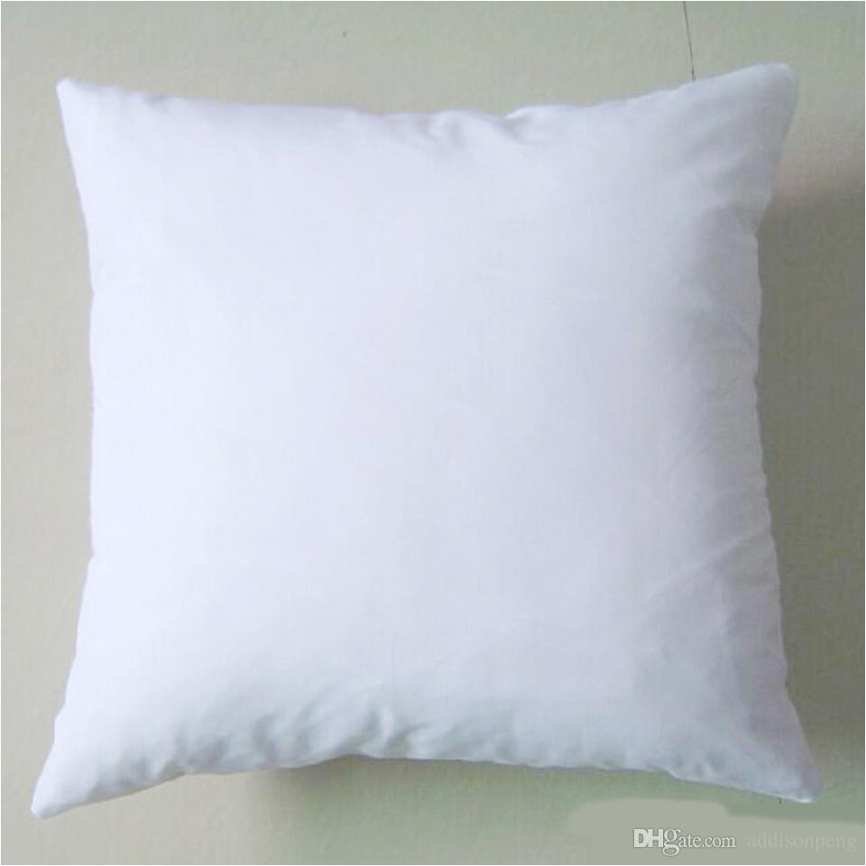 plain white diy blank sublimation pillow case poly pillow cover 150gsm fabric 40cm square white pillow case for diy print paint diy sublimation pillow case