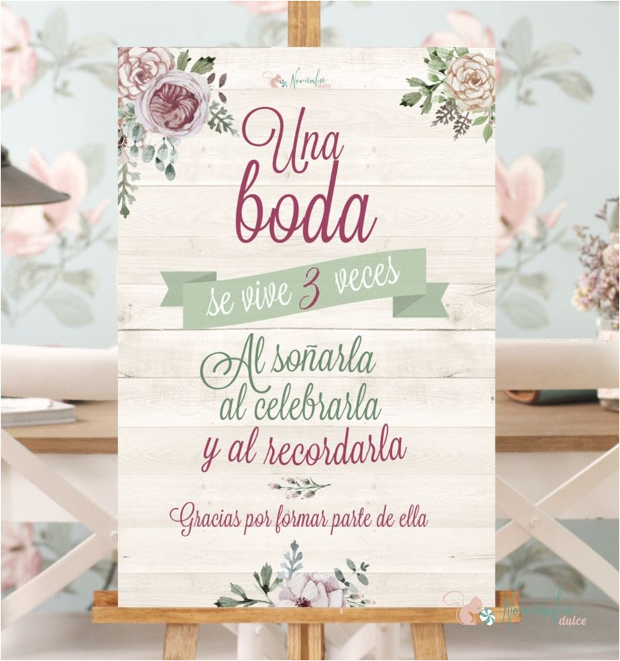 cartel una boda se vive tres veces mas