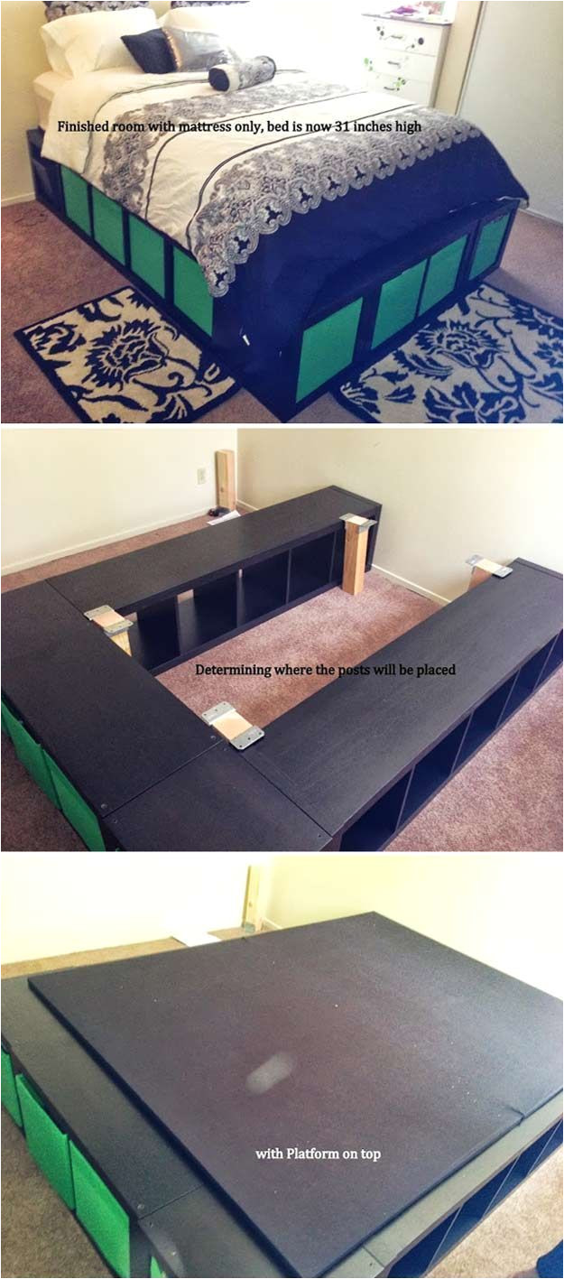 expedit queen platform bed creative pieces of wood for a new bedroom with a storage by diy ready at http diyready com 14 diy platform beds