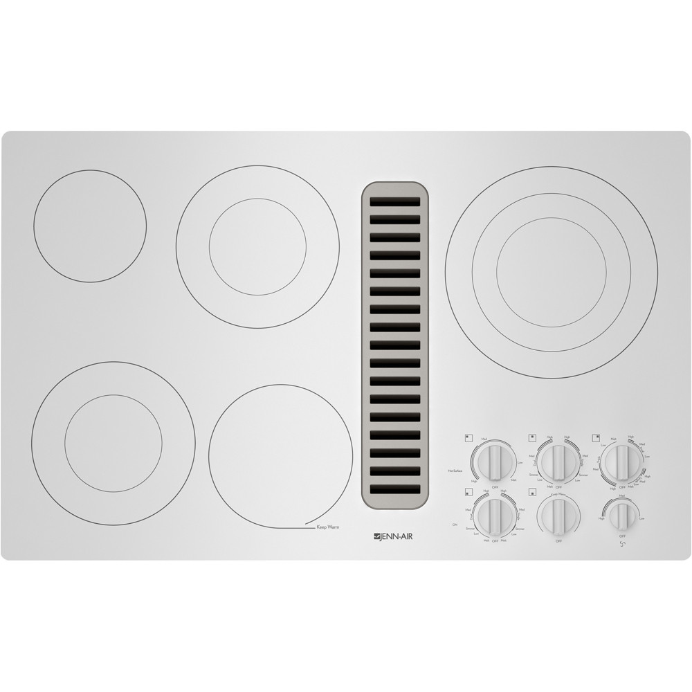 jenn air 36 downdraft radiant cooktop frost white