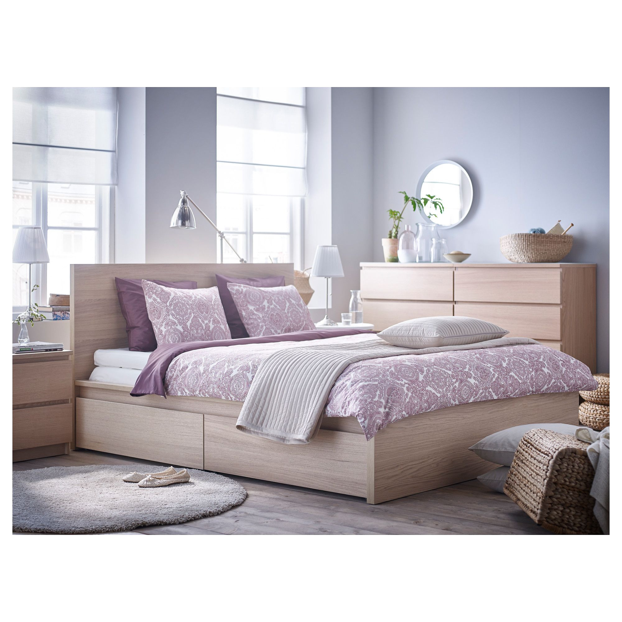 ikea malm high bed frame 2 storage boxes queen luroy the 2 large drawers on casters give you an extra storage space under the bed