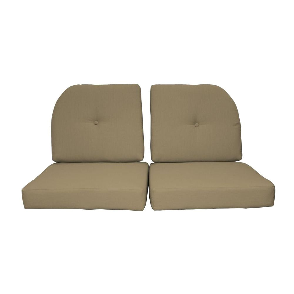 paradise cushions sunbrella sand 4 piece outdoor loveseat cushion set