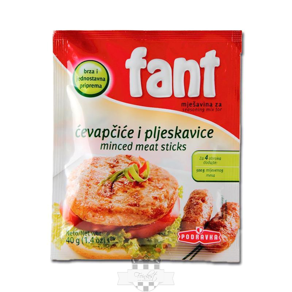 fant cevapcici und hamburger von podravka 40g