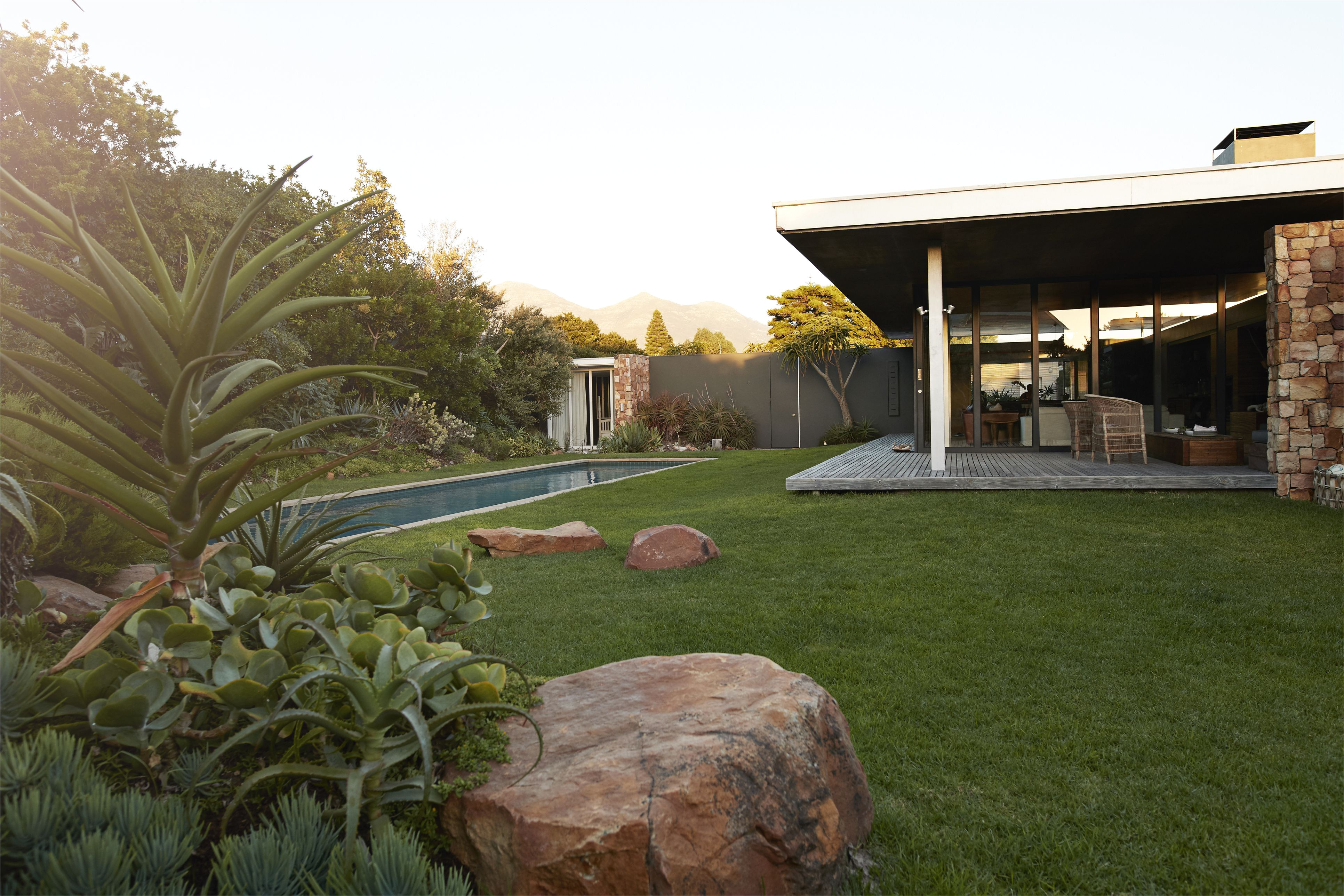 still life of modern beautiful designed house with pool